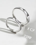 Light Sculpted Couple Rings