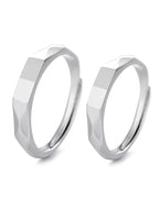 Light Sculpted Couple Rings