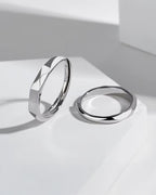 Light Sculpted Couple Rings