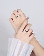 Light Sculpted Couple Rings