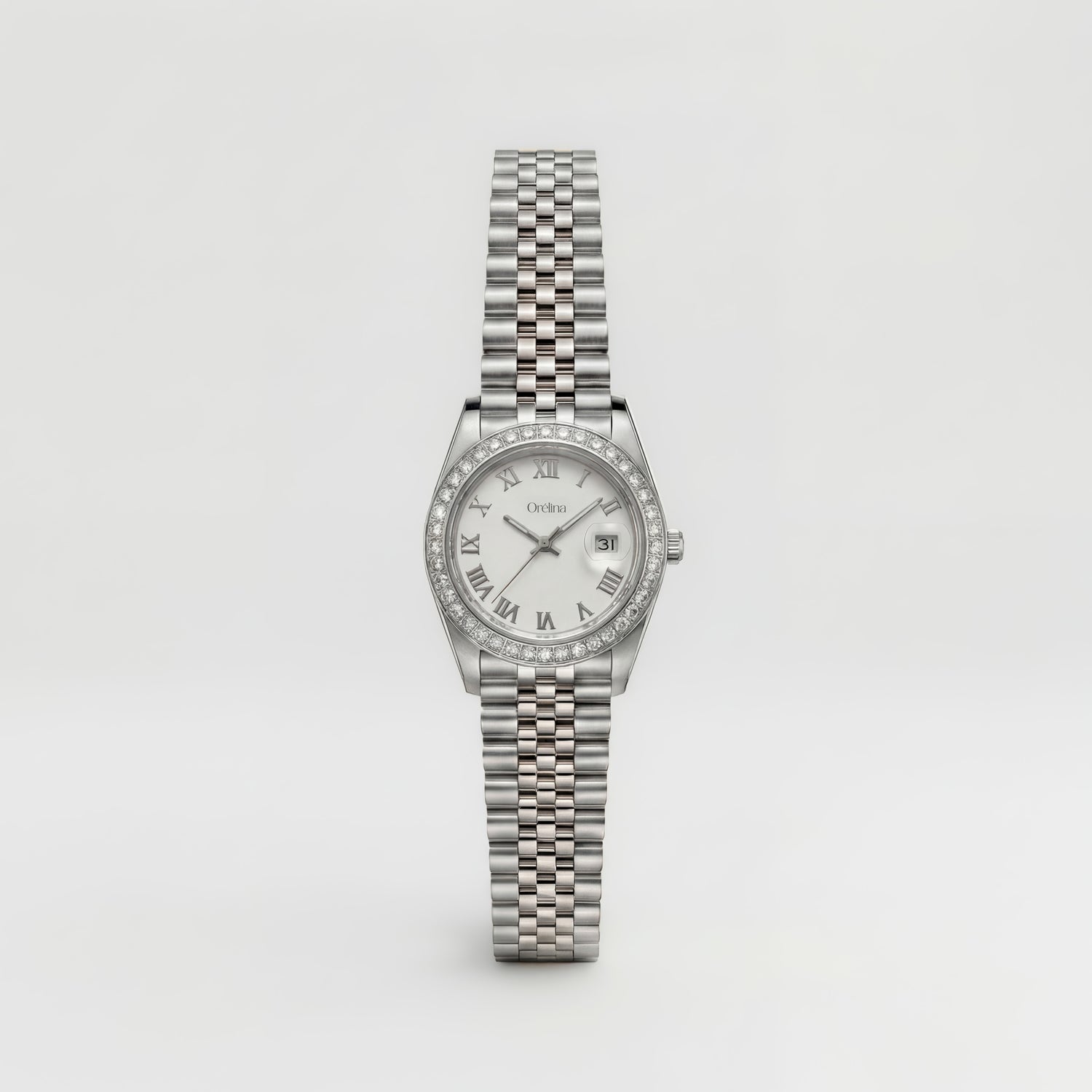 The Luna Watch - Diamond Silver Blanc